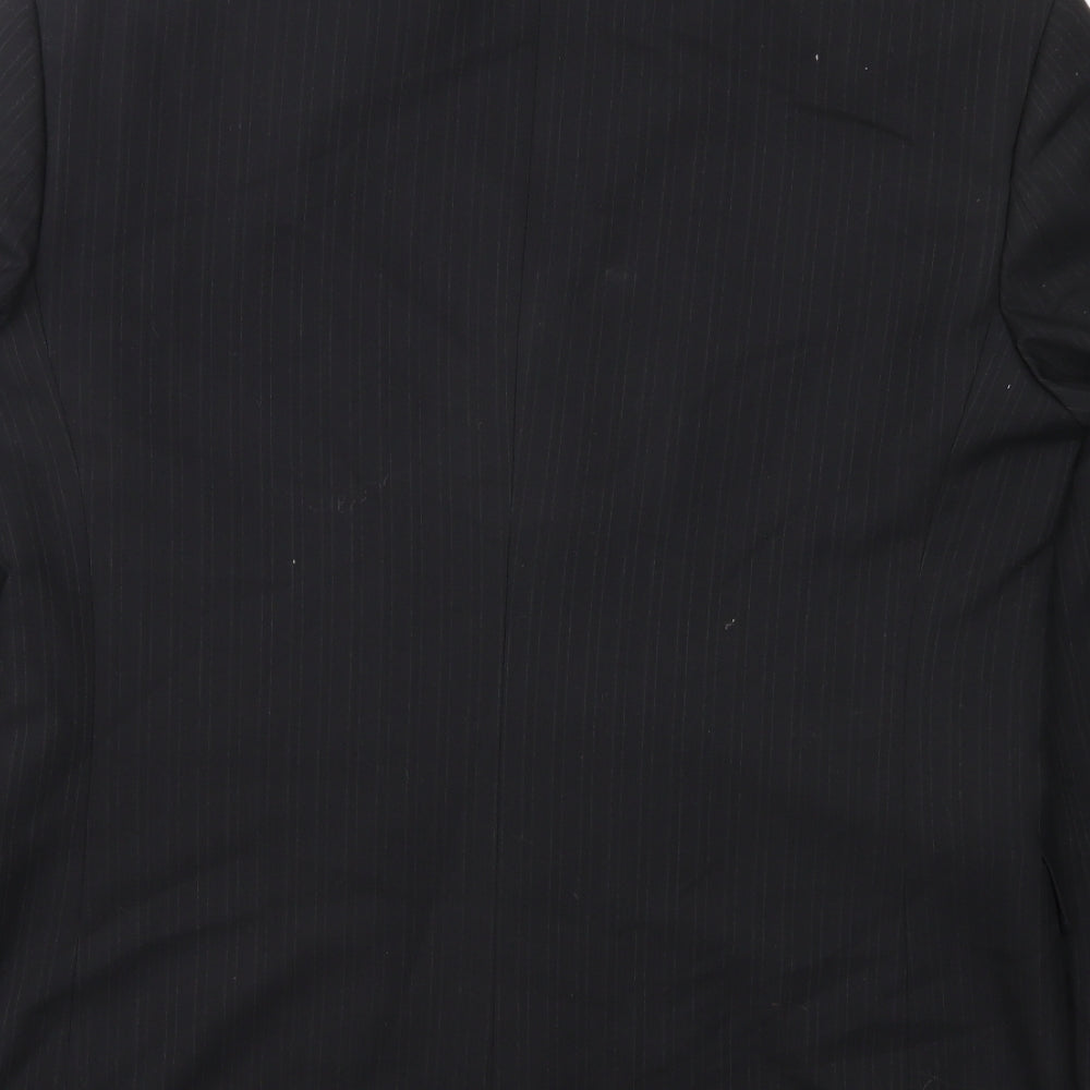 Brand and care label for Pinstripe men’s grey striped jacket suit jacket, size 40
