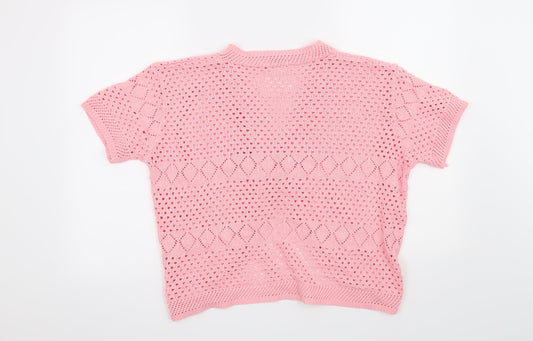 Preworn Womens Pink Cardigan Jumper Size L