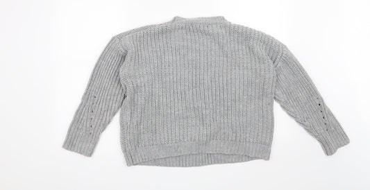 Missguided Womens Grey Pullover Jumper Size S
