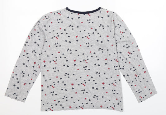 Monoprix Boys Grey Geometric Pyjama Top Size 14 Years