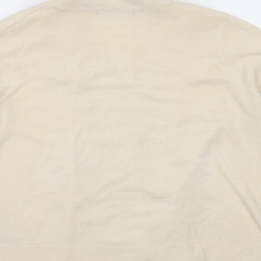 M&S Womens Beige Cardigan Jumper Size M