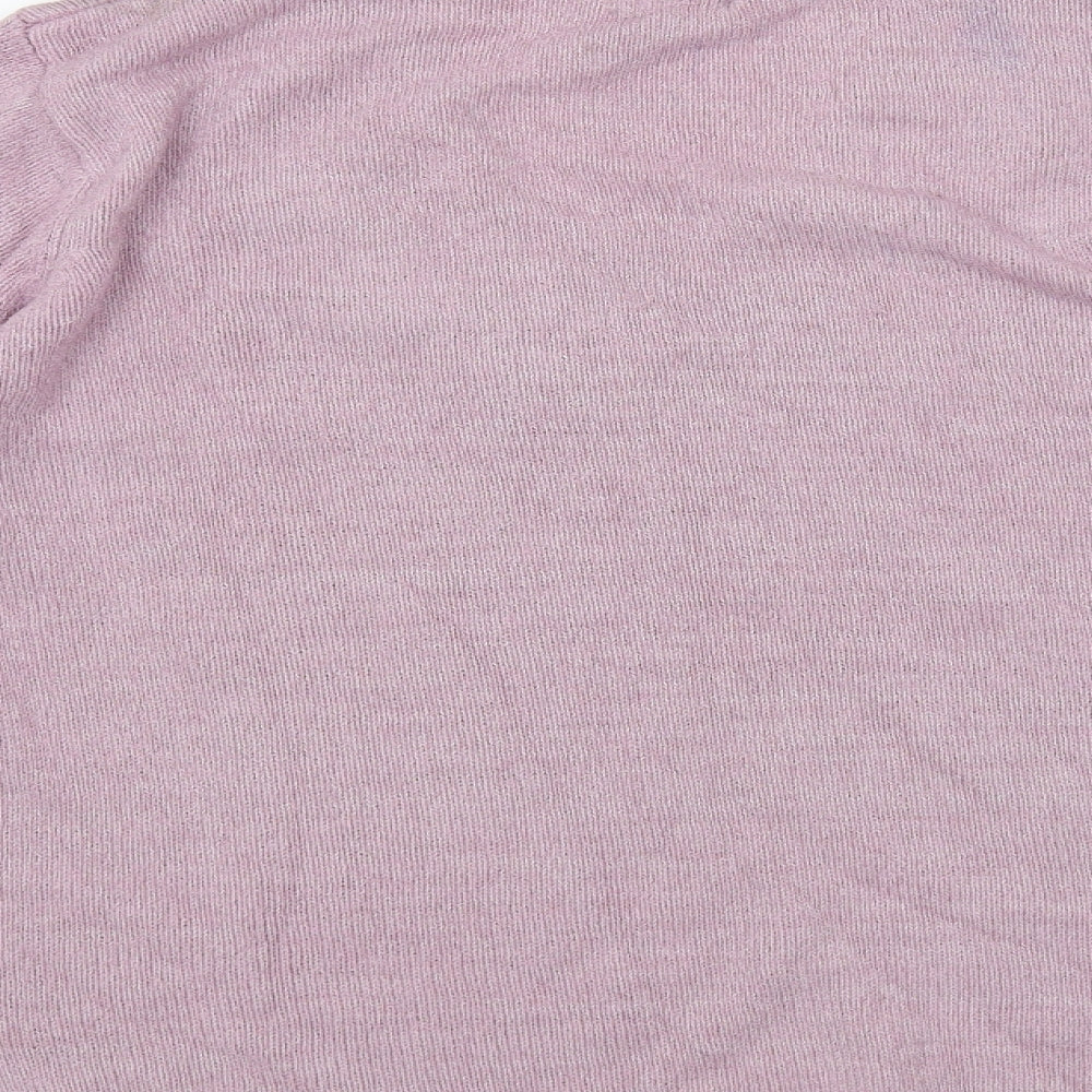 Brand and care label for Woman women’s purple jumper, size UK 14