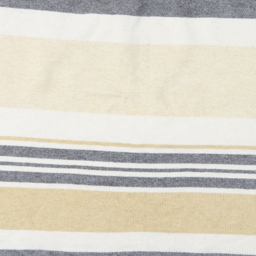 Marks and Spencer Womens Yellow Striped Pullover Jumper One Size