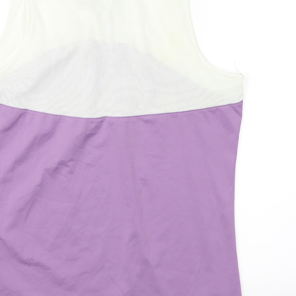 Oakley Womens Purple Striped Basic Tank Size XL