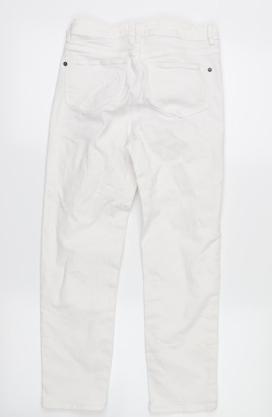 whitestuff Womens White Denim Skinny Jeans Size 6 L22 in