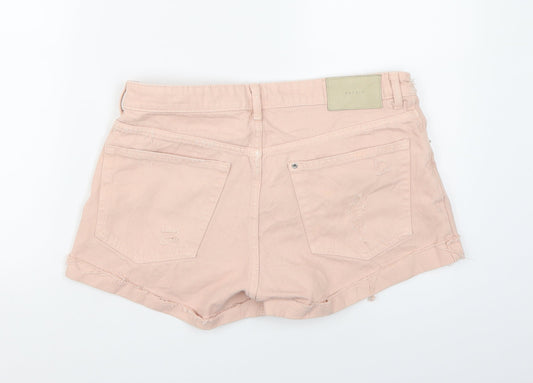 &DENIM Womens Pink Denim Cut-Off Shorts Size 12