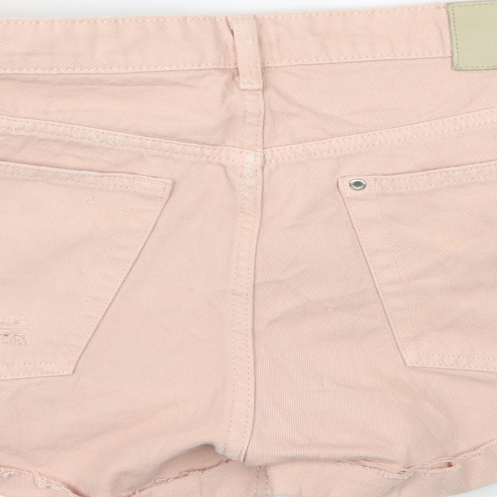 &DENIM Womens Pink Denim Cut-Off Shorts Size 12