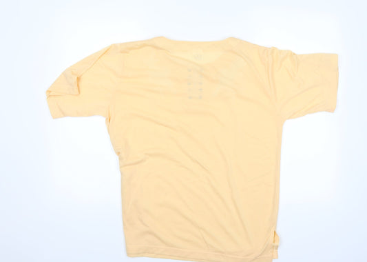 royal fashion Womens Yellow Basic T-Shirt Size M