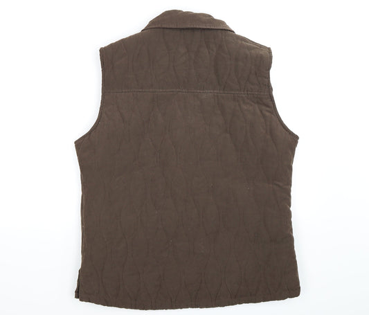 tayberry Womens Brown Gilet Coat Size M