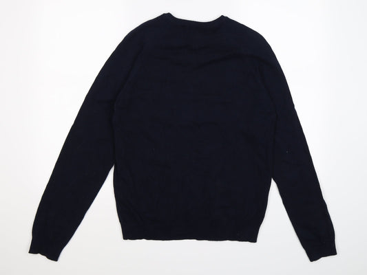 cedarwood Mens Beige Knit Pullover Jumper Size L