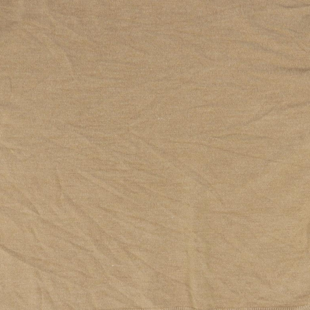 Brand and care label for Love Knitwear women’s brown jumper, size UK 20