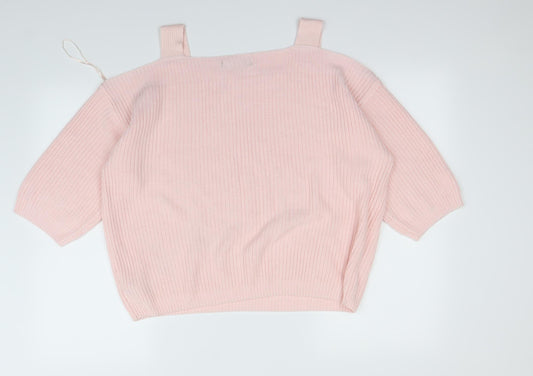 M&S Womens Pink Pullover Jumper Size L