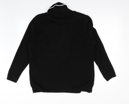 Classic Womens Black Pullover Jumper Size L