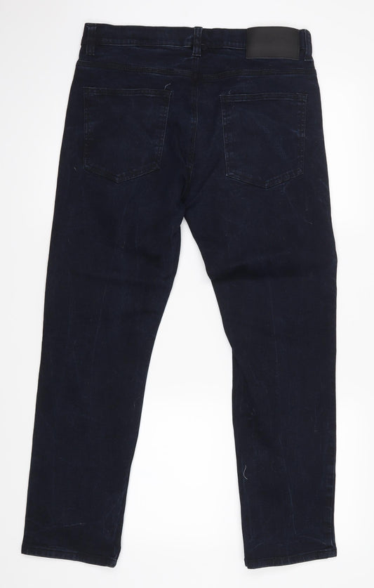 DNM AUTHENTIC Womens Blue Straight Jeans Size 36 L30 in