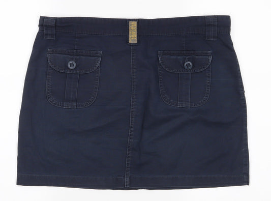 New Look Womens Blue A-Line Skirt Size 14