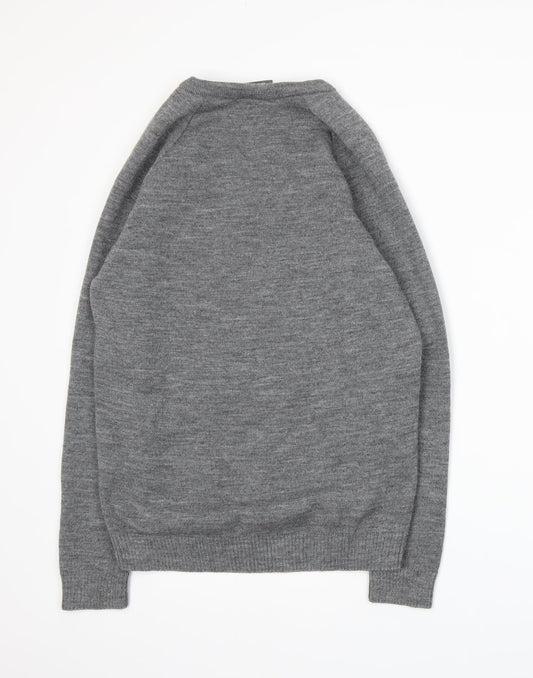 Courtelle Mens Grey Knit Pullover Jumper Size S