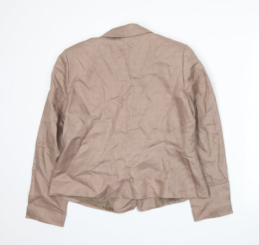 PLANET Womens Beige Jacket Suit Jacket Size 14