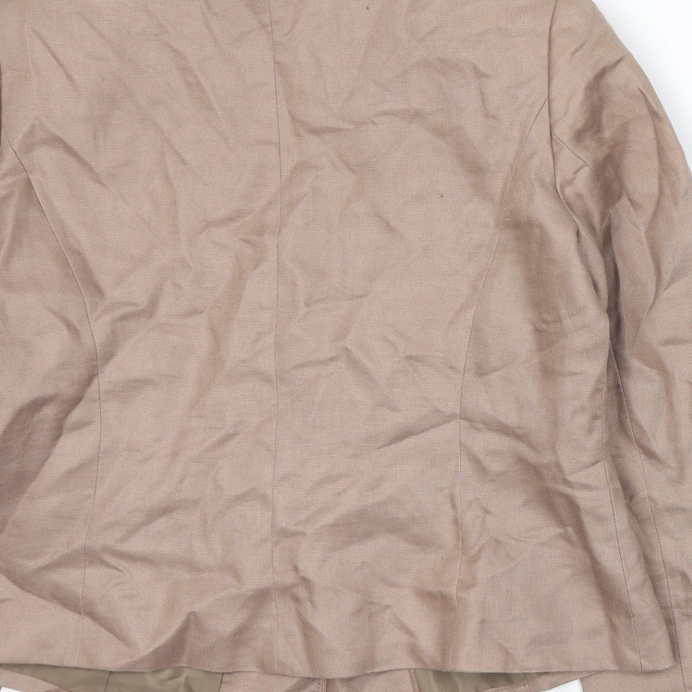 PLANET Womens Beige Jacket Suit Jacket Size 14