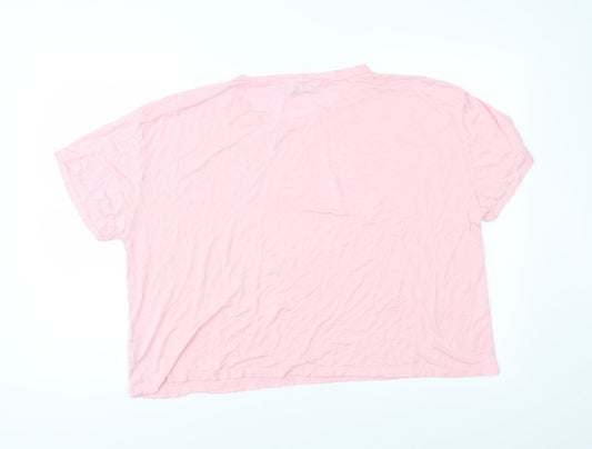 In the Style Womens Pink Jersey Basic T-Shirt Size 22
