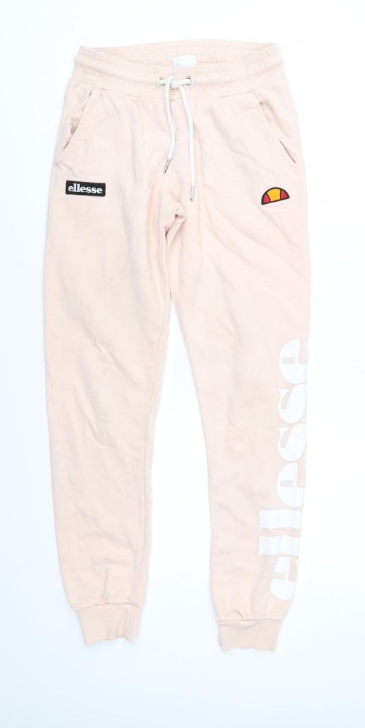 ellesse Womens Pink Jersey Jogger Trousers Size 30 in L27 in