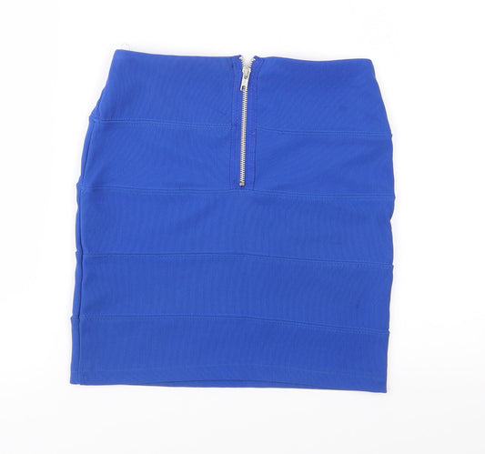 Pilot Womens Blue Bandage Skirt Size 8