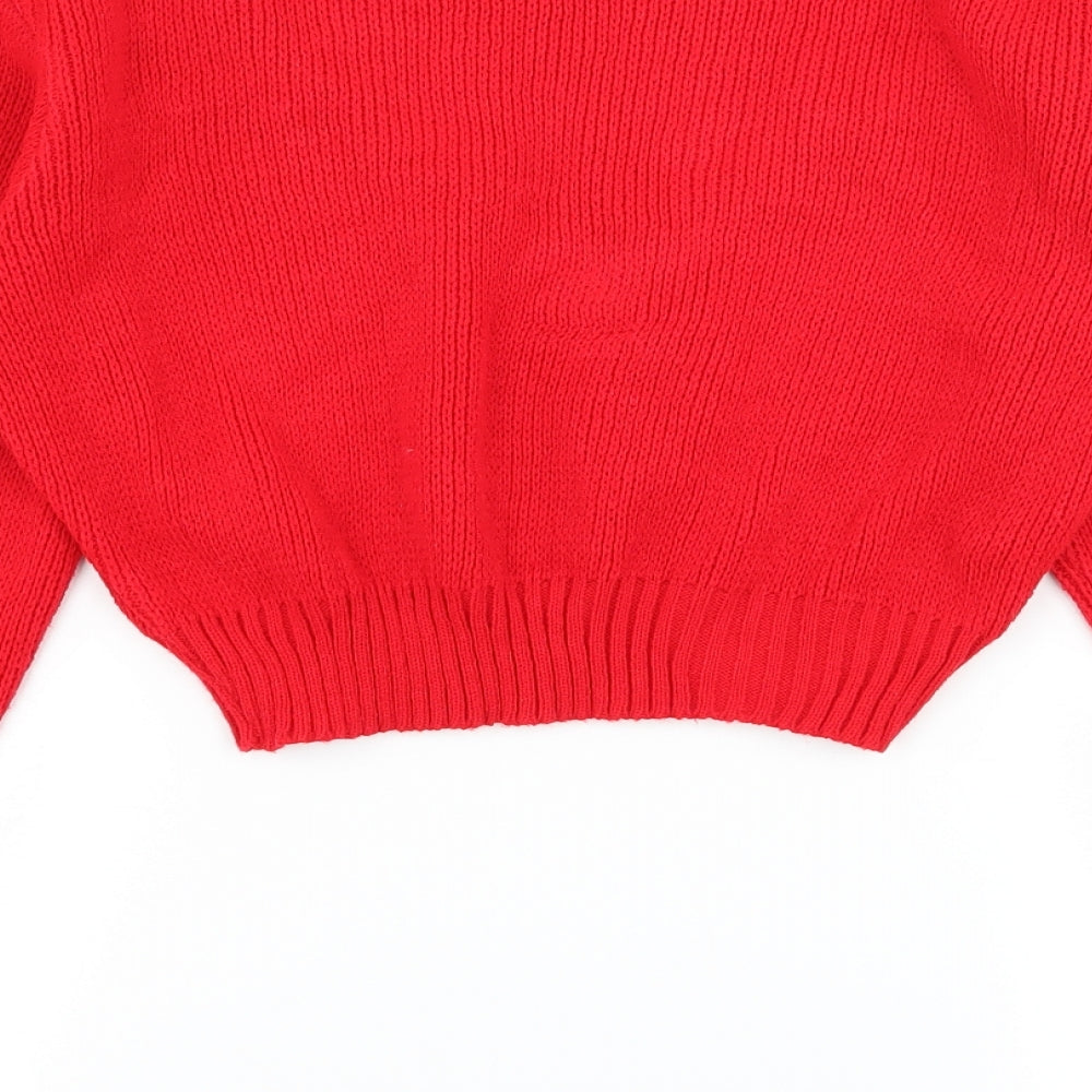 I SAW IT FIRST Womens Red Knit Pullover Jumper Size S