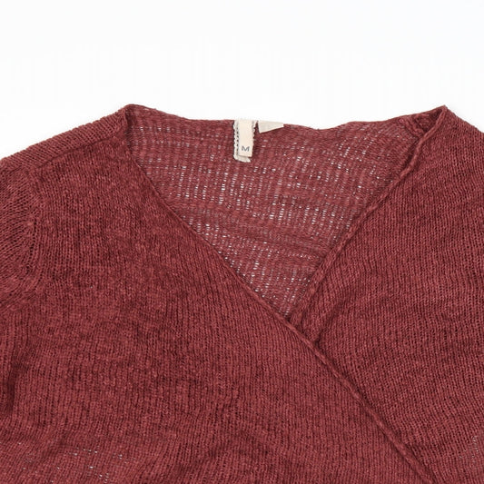H&M Womens Red Cardigan Jumper Size M