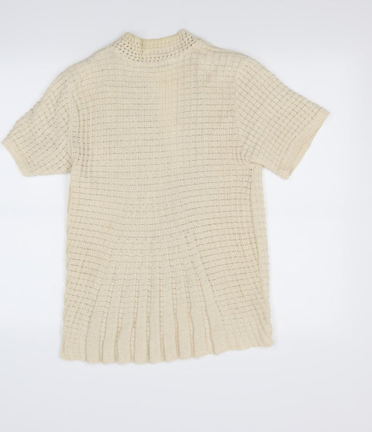 Pure & Natural Womens Ivory Cardigan Jumper Size M