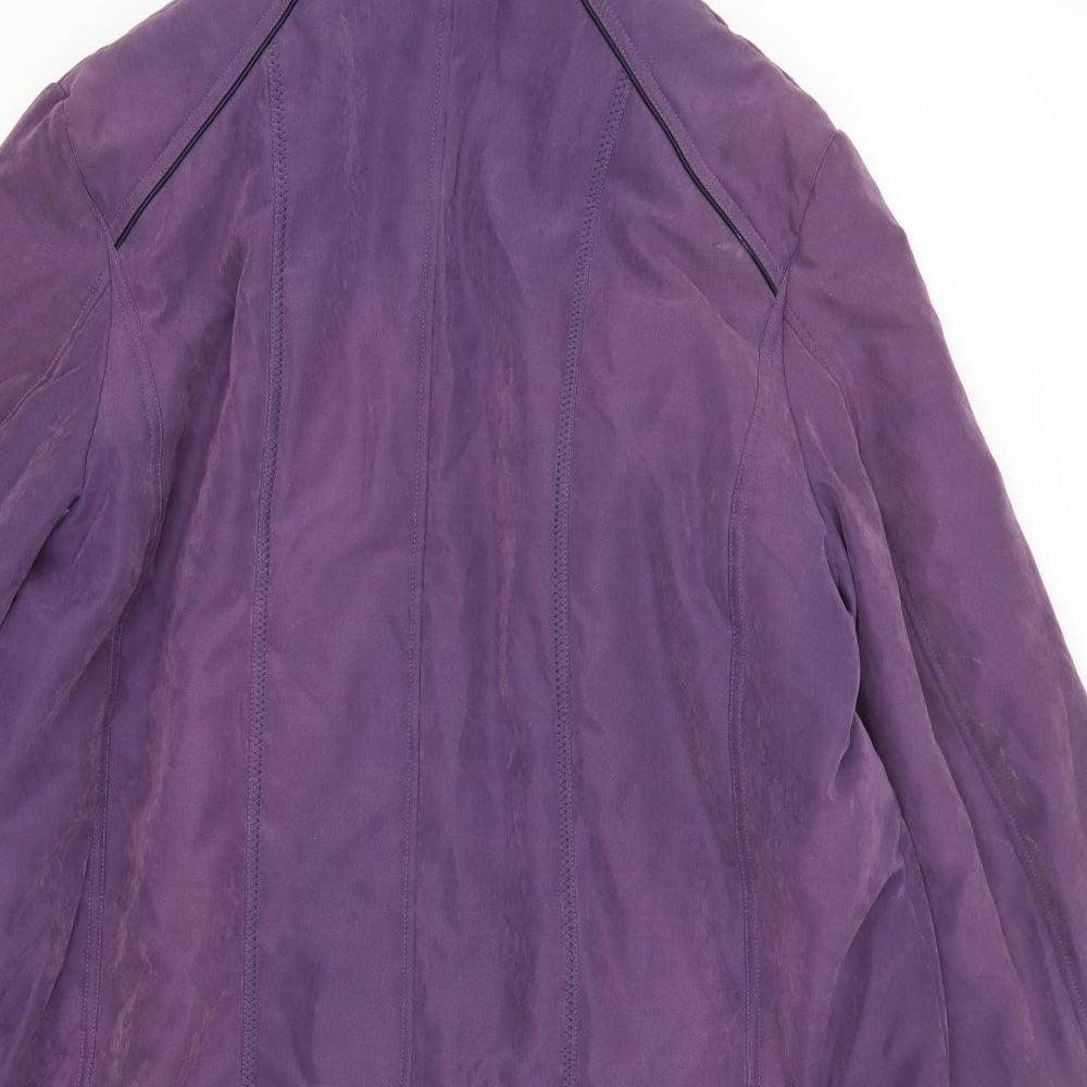 anna rose Womens Purple Overcoat Coat Size 2XL