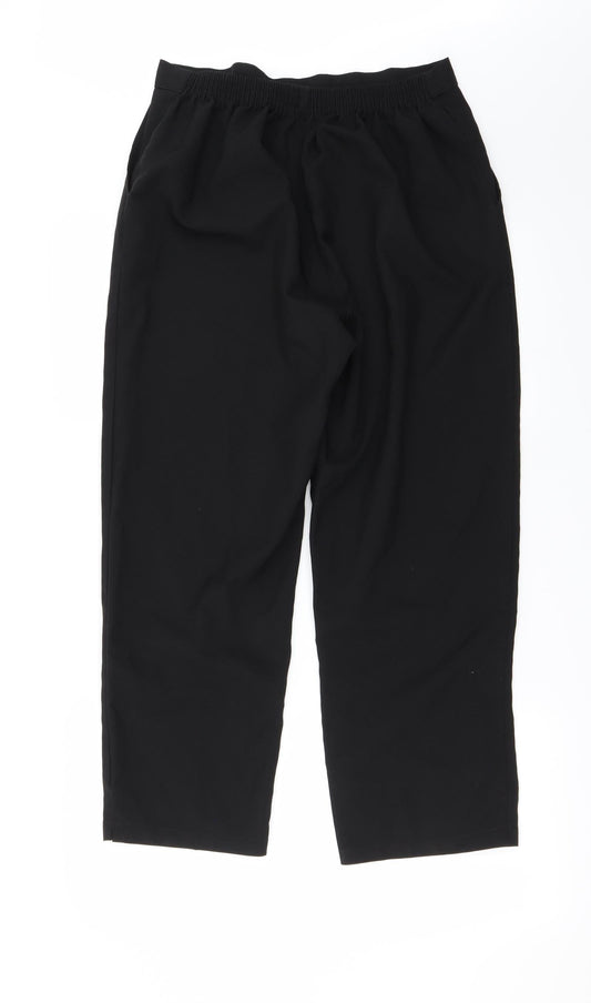 Preworn Womens Black Trousers Size 18 L26 in