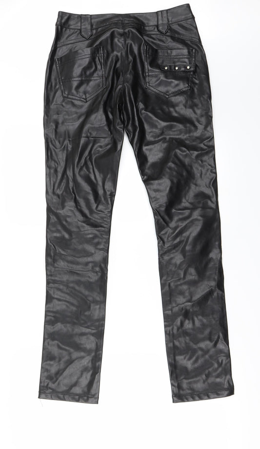 Preworn Womens Black Trousers Size M L30 in