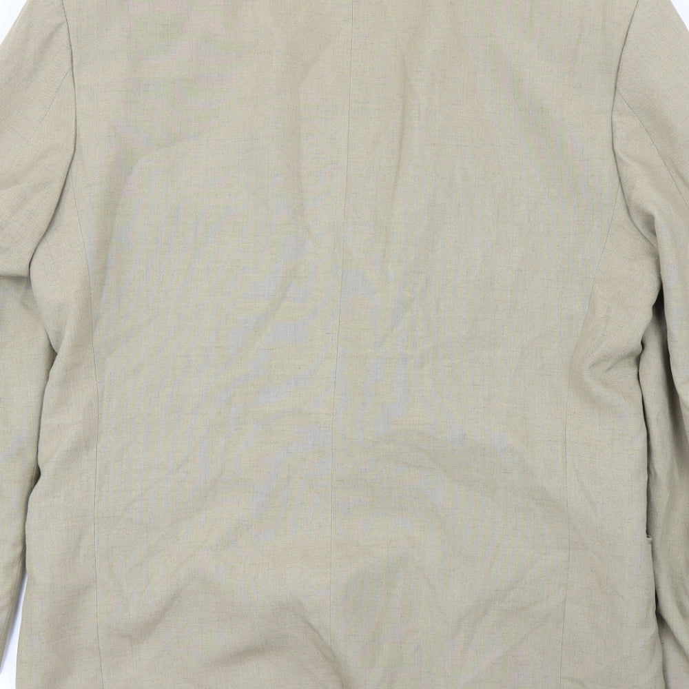 Brand and care label for Preworn women’s beige jacket blazer, size UK 38