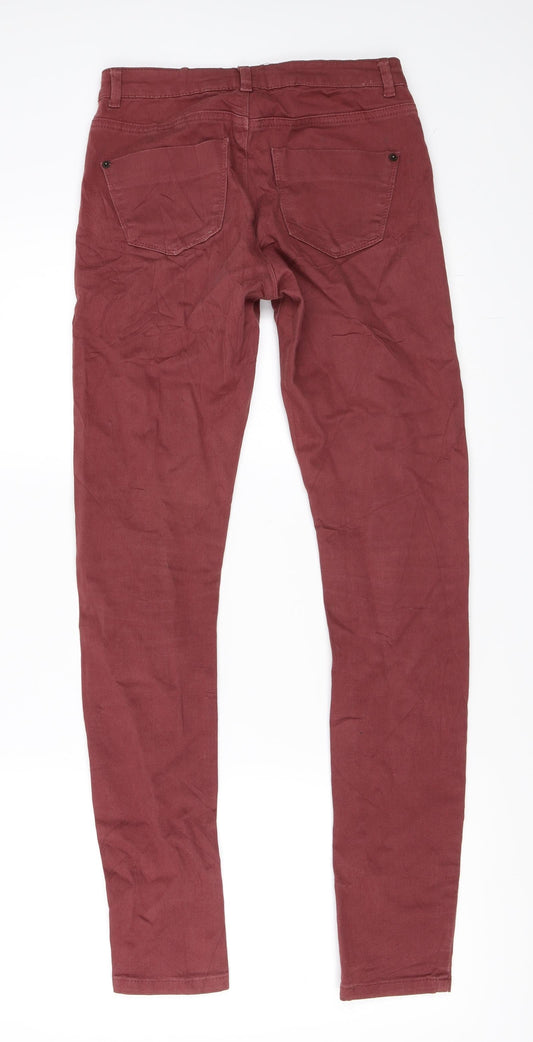 Topshop Womens Red Skinny Jeans Size 26 in L32 in