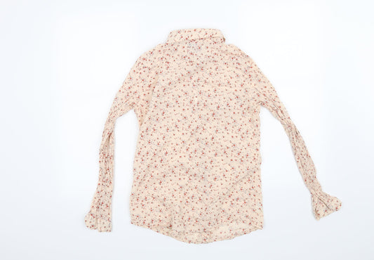 Denim CO Womens Pink Floral Basic Button-Up Size 10