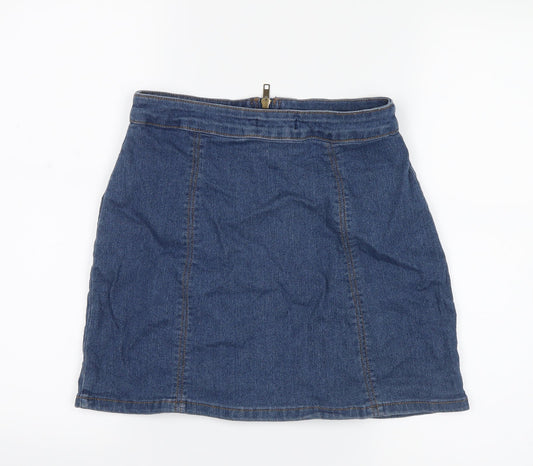 FOREVER 21 Womens Blue Denim Straight & Pencil Skirt Size M