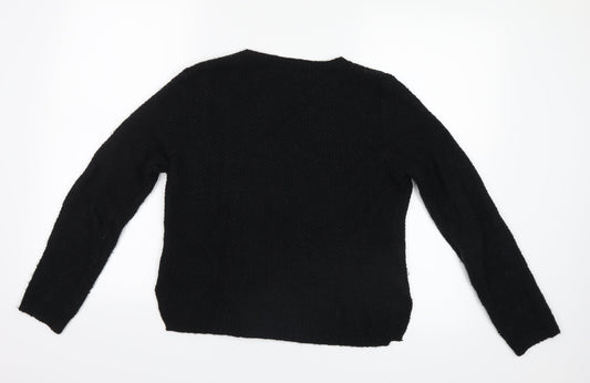 Marks and Spencer Womens Black Knit Pullover Jumper Size 8
