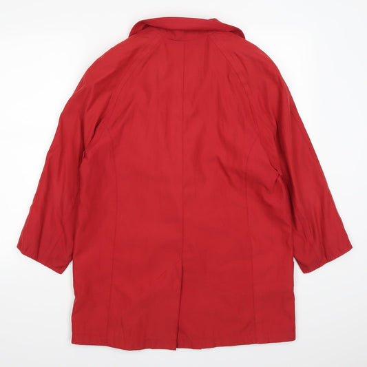 Four Seasons Womens Red Overcoat Coat Size S