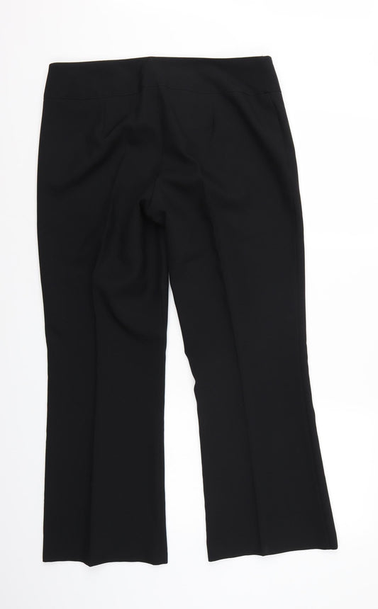 Papaya Womens Black Trousers Size 14 L27 in