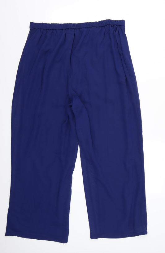 Nightingales Womens Blue Trousers Size 18 L27 in