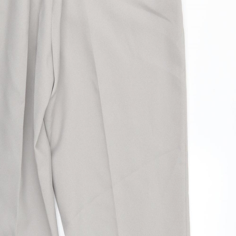 Brand and care label for Damart women’s grey trousers, size UK 14, 31-inch leg