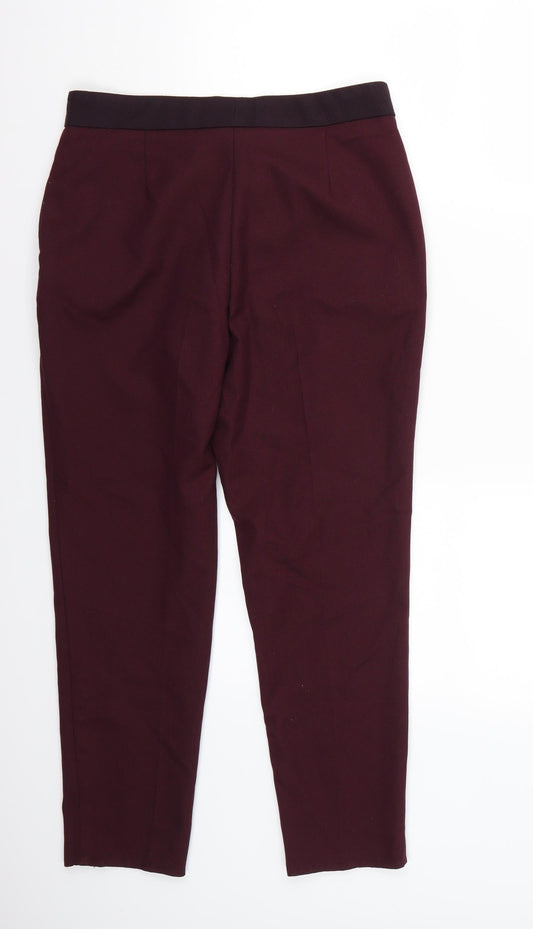 Marks and Spencer Womens Purple Trousers Size 10 L25 in