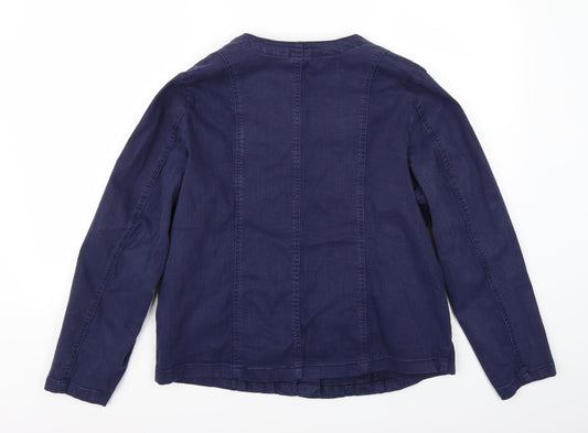 Amber Womens Blue Jacket Coat Size 14