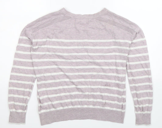 NEXT Womens Multicoloured Striped Knit Pullover Jumper Size 6 - Oversized