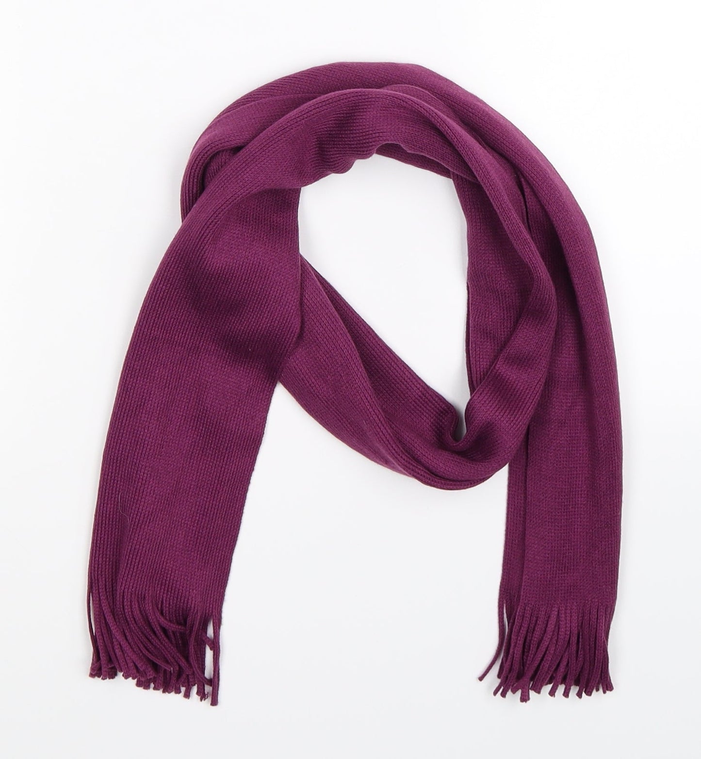 Preworn Womens Purple Knit Scarf