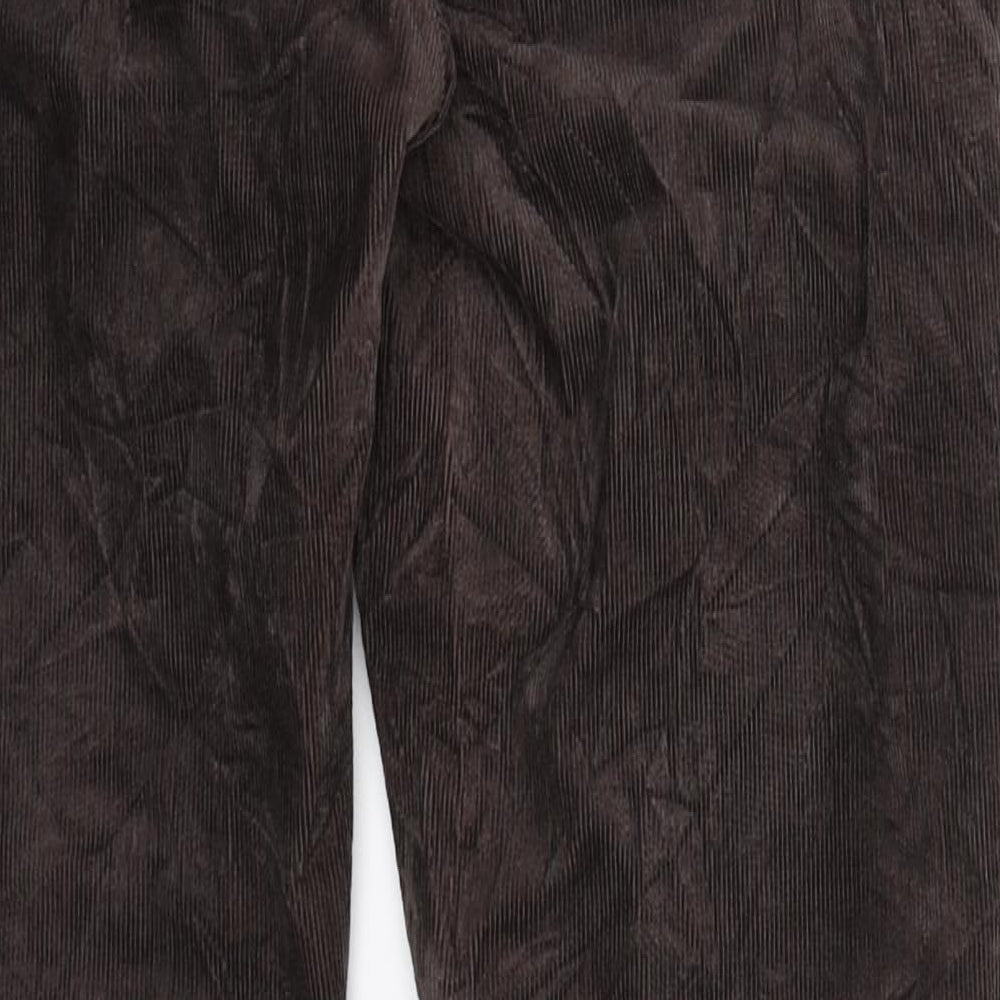 Brand and care label for Gap women’s grey corduroy jegging trousers, size UK 32, in, 27-inch leg