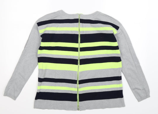Anthology Womens Multicoloured Striped Knit Pullover Jumper Size 14