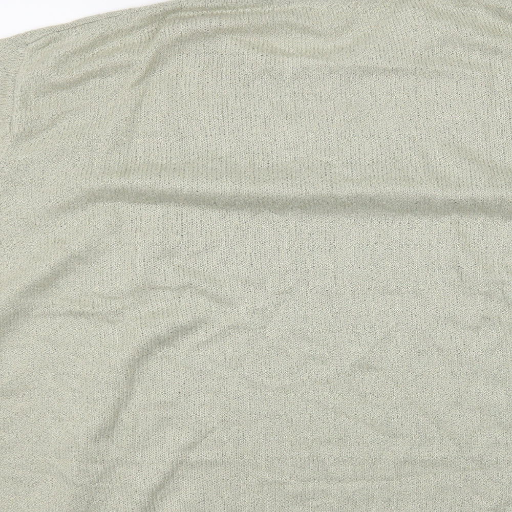 Brand and care label for Berkertex women’s green basic t-shirt, size UK 14