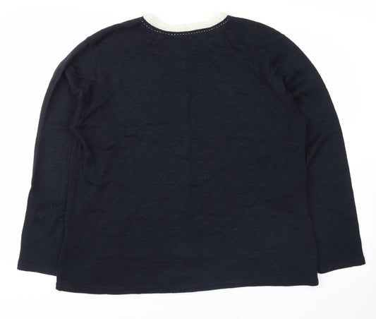 no brand Womens Blue Cardigan Jumper Size M