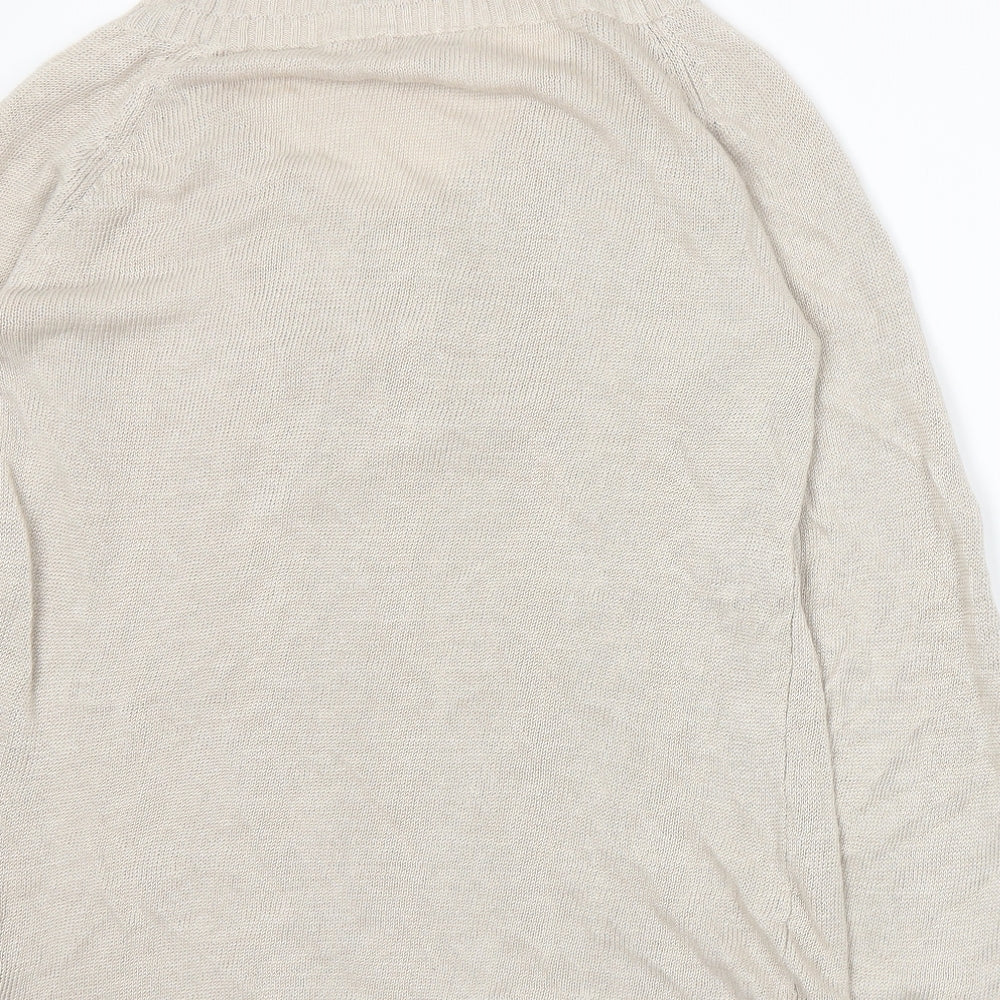 Lakeland Womens Beige Knit Pullover Jumper Size 14