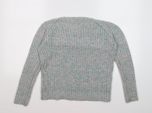 New Look Girls Green Knit Pullover Jumper Size 10-11 Years